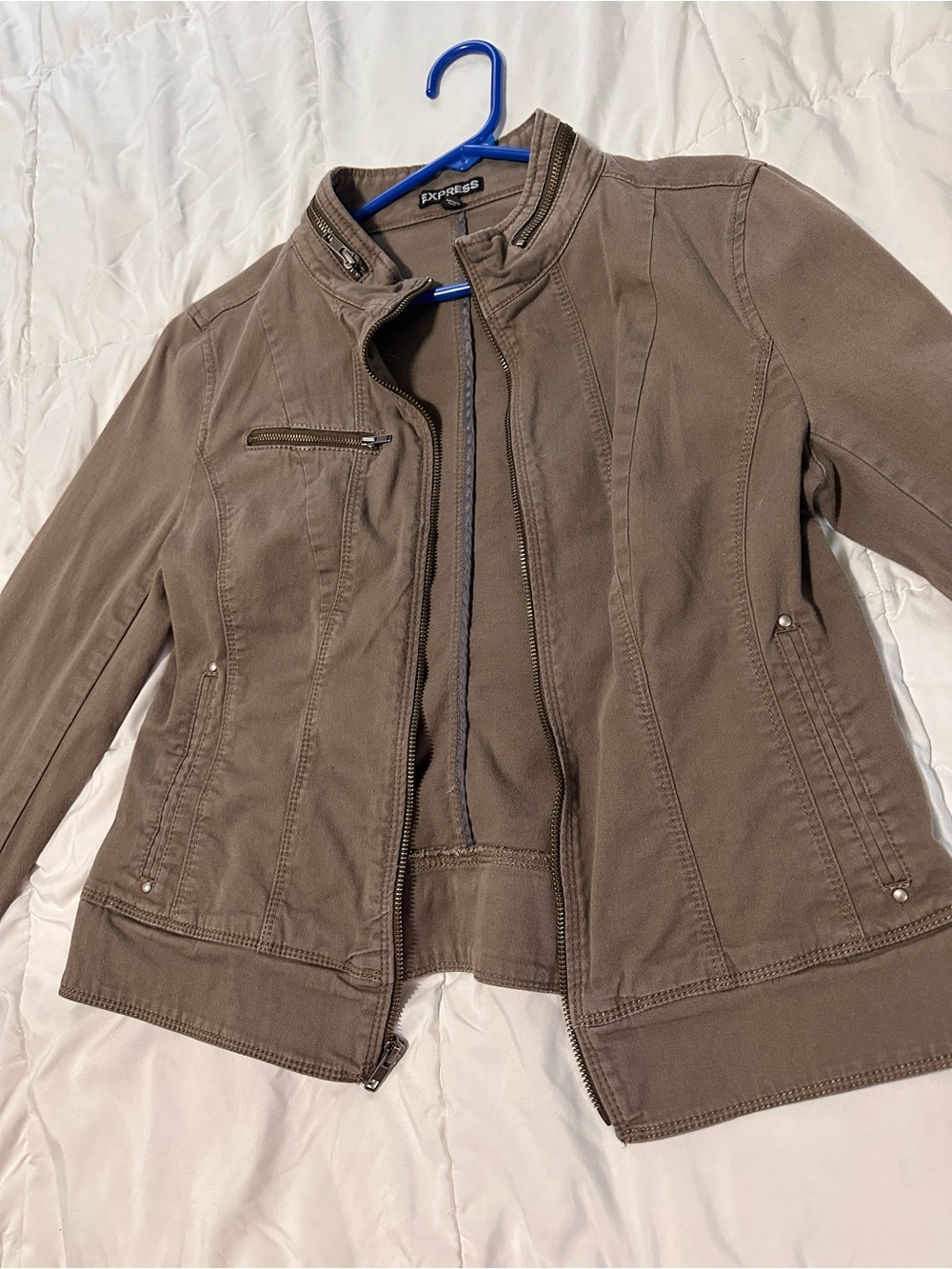 Express Women's Taupe-Brown Utility Jacket